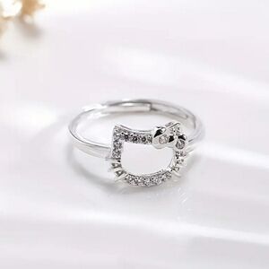 Silver Hello Kitty Ring, adjustable